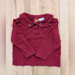 Vintage McKids Embroidered T-shirt With Peter Pan Collar